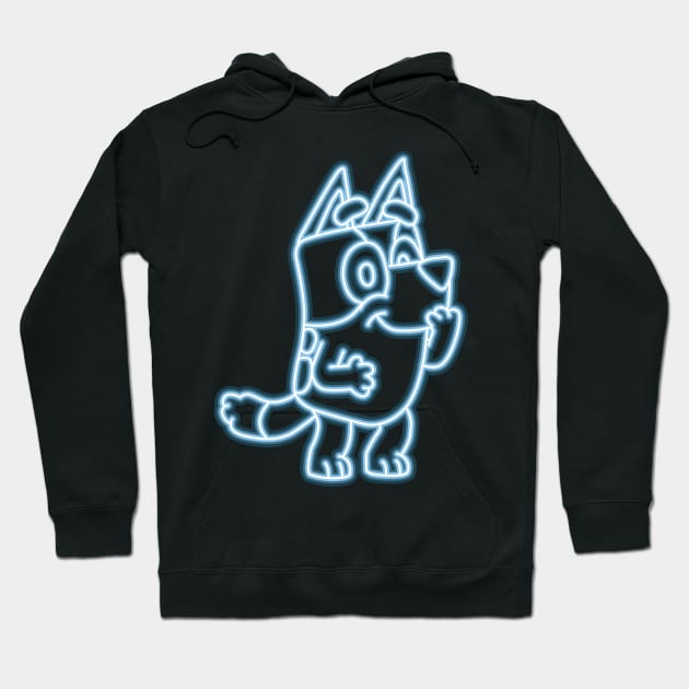 Bluey neon Hoodie by BrayInk